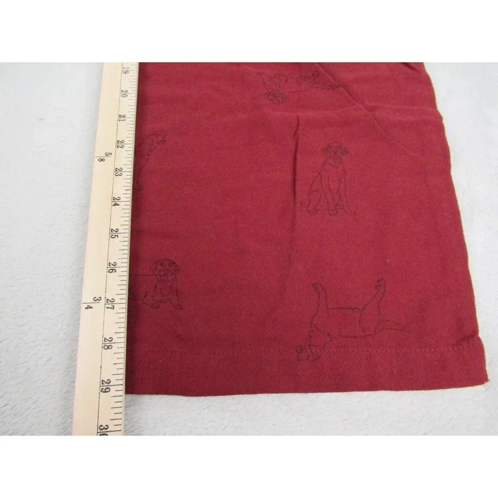 Sonoma Pants Men XL Red All Over Dog Print Flame Resistant Elastic Sleep 38x29